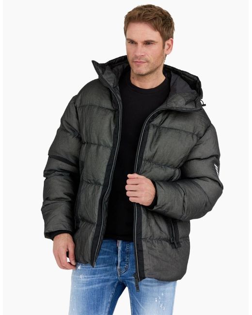 DSquared² Black Faded Puffer Down Jacket for men