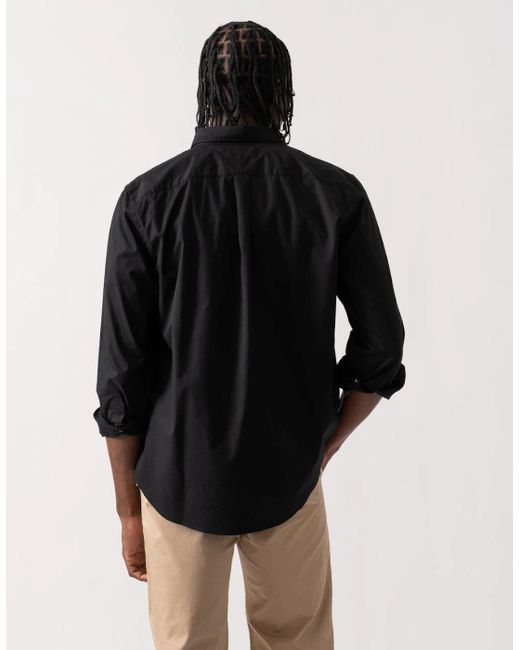 Tommy Hilfiger Black Core Flex Poplin Long Sleeve Shirt for men