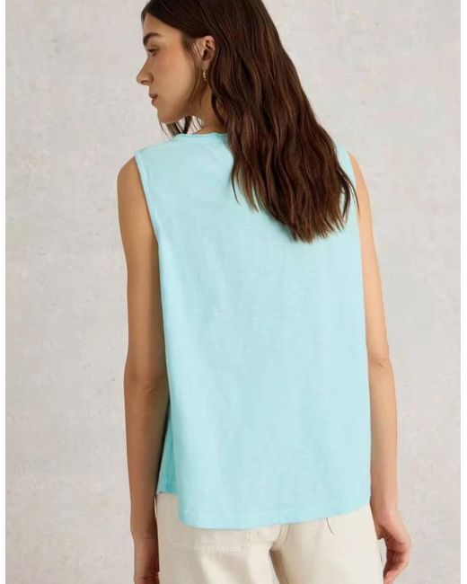 White Stuff Blue Ava Vest Light