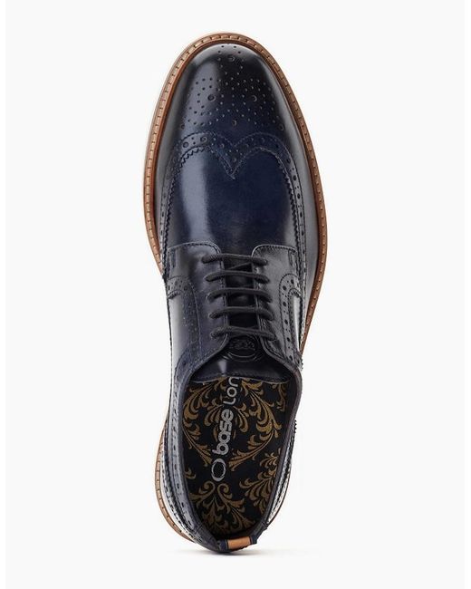 Base London Blue Sully Brogues for men