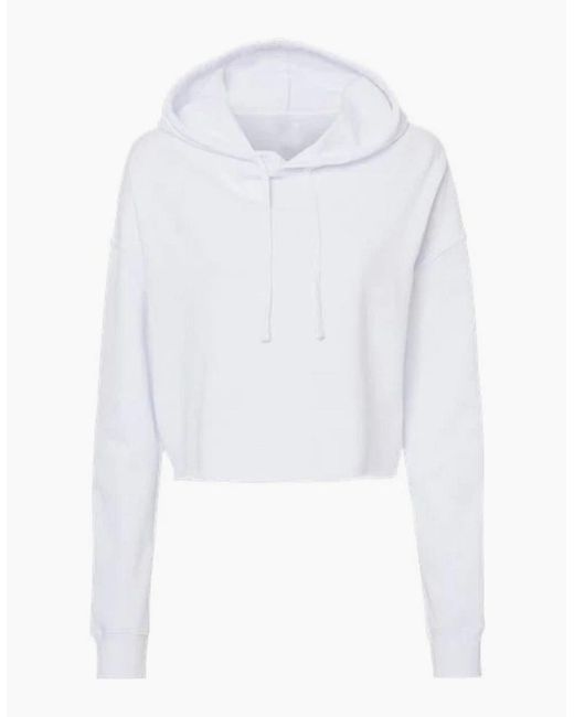 Miso White Cropped Hoodie