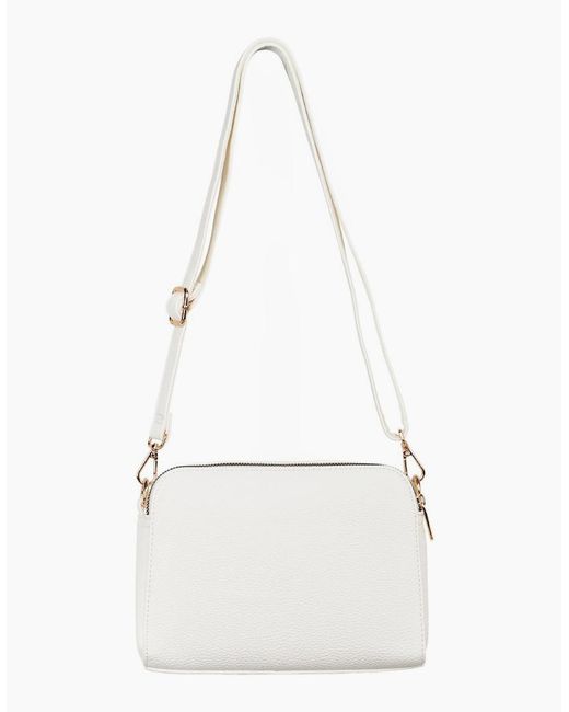 David Jones White Madrid Shoulder Bag