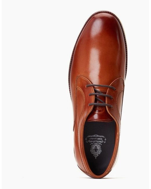 Base London Brown Wing Derby Shoes for men