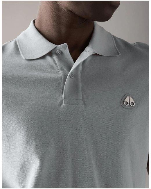 Moose Knuckles Gray Everett Regular Fit Mint Polo Shirt for men