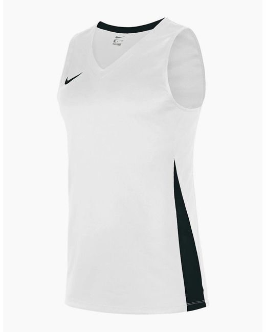 Nike White V-Neck Sleeveless Jersey Tank for men