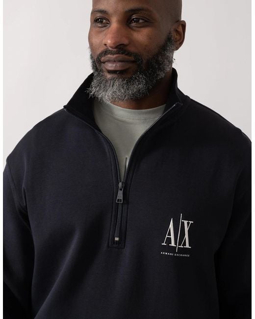 ARMANI EXCHANGE Black Embroidered A for men