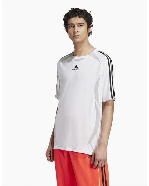 Adidas Originals White Adi Crew Neck Raglan Short Sleeve Jersey T-Shirt for men
