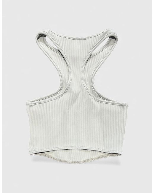 Off-White c/o Virgil Abloh Gray Basic Lux Rib Rowing Top Light