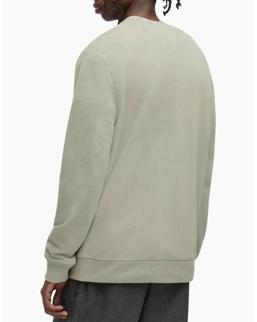 AllSaints Gray All Saints Sweatshirts As Crew Neck Casual Pullover Winter Polyester Jumper for men