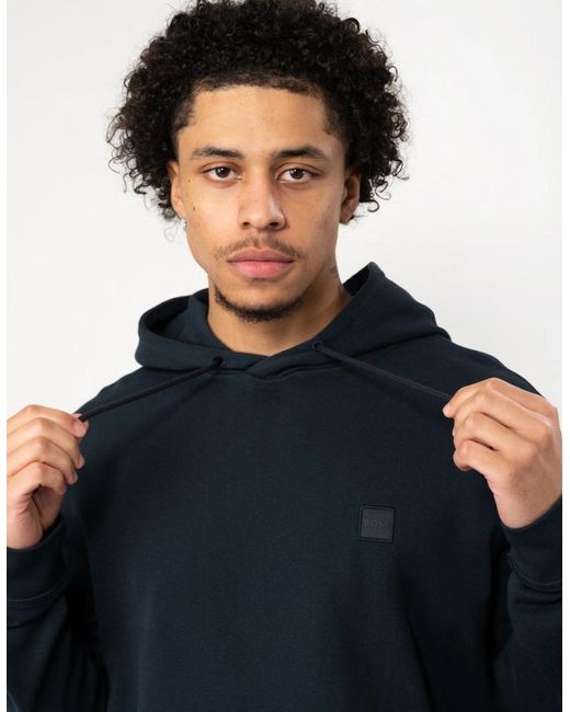 Boss Blue Boss Wetalk Pullover Hoodie With Logo Patch Nos for men