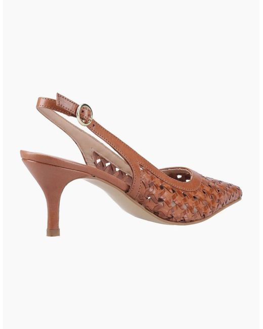 Hush Puppies Brown Dalia Kitten Slingback Court Shoes