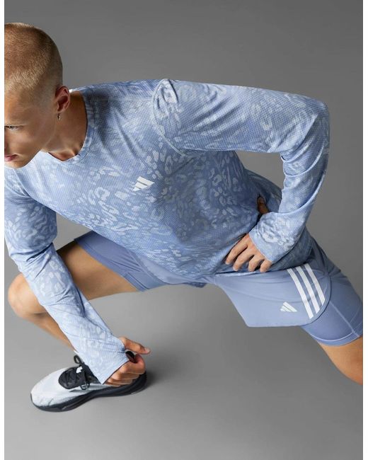 Adidas Blue Own The Run Climacool Long Sleeve for men