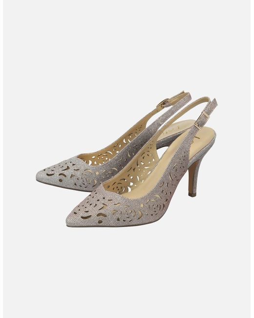 Lotus White Marisol Slingback Court Shoes