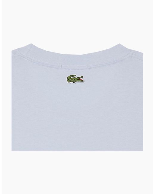 Lacoste Blue Embossed Polo T-Shirt for men