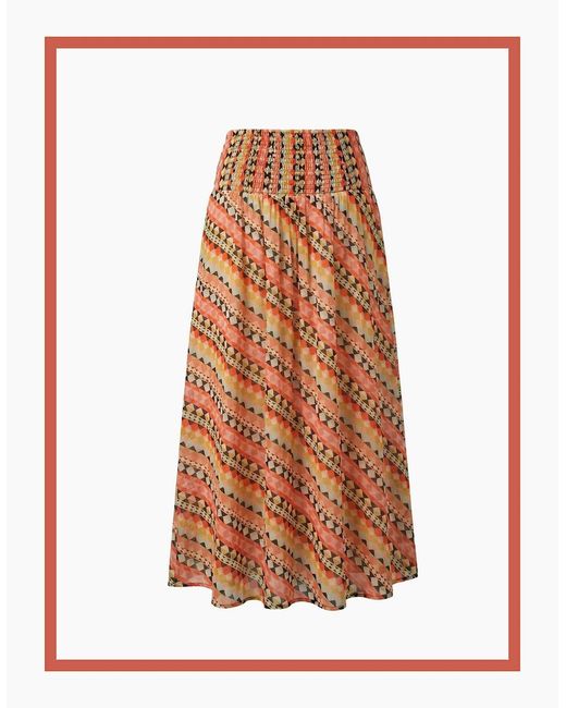 Nooki Design Green Dalston Geometric Printed Skirt