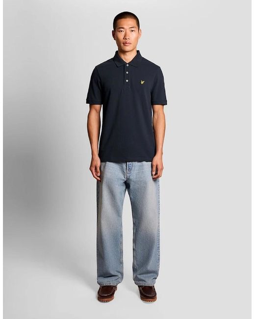 Lyle & Scott Blue Cotton Polo Shirt for men