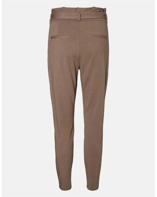 Vero Moda White Eva Regular Fit Straight Trousers