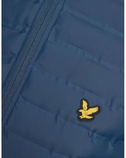 Lyle & Scott Blue Hybrid Quilted Jacket for men
