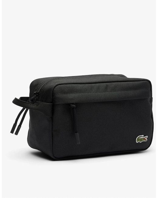Lacoste Black Neocroc Toiletry Bag for men