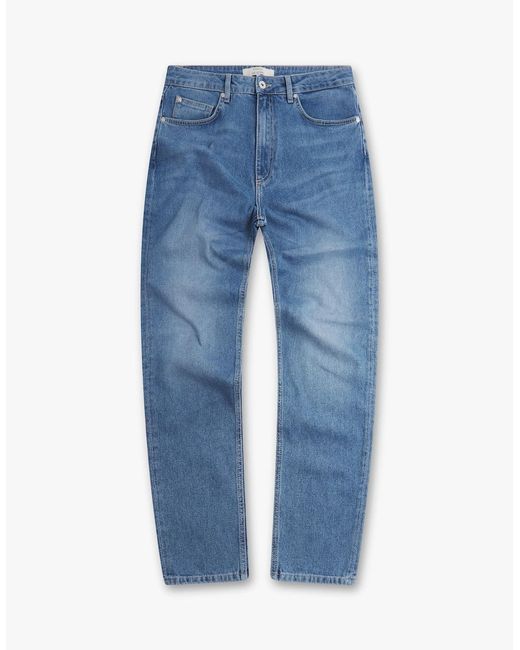 Vingt Quatre Denim Blue Vingt Quatre Taper Fit Light Jeans for men