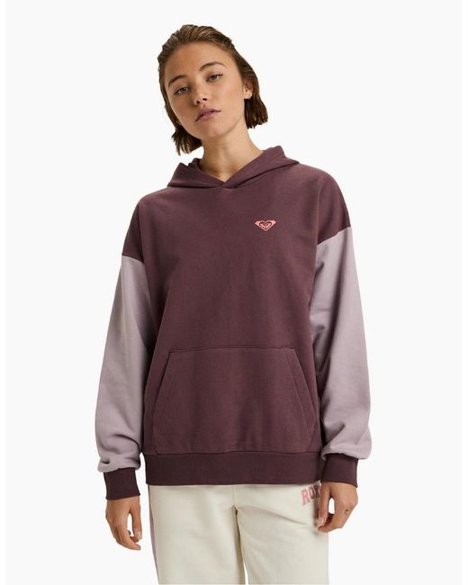 Roxy Purple Essential Energy Terry Fleece Hoodie