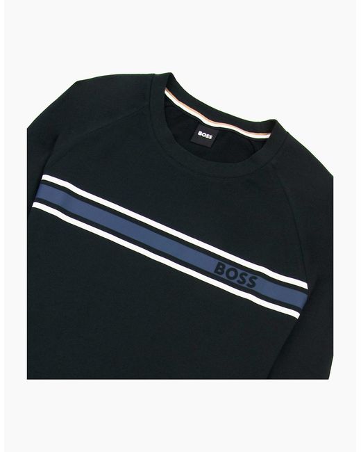 Boss Black Authentic Logo Crewneck Sweatshirt 001 for men