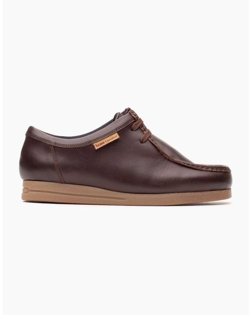 Base London Brown London Koko Leather Chestnut Moccasins Shoes for men