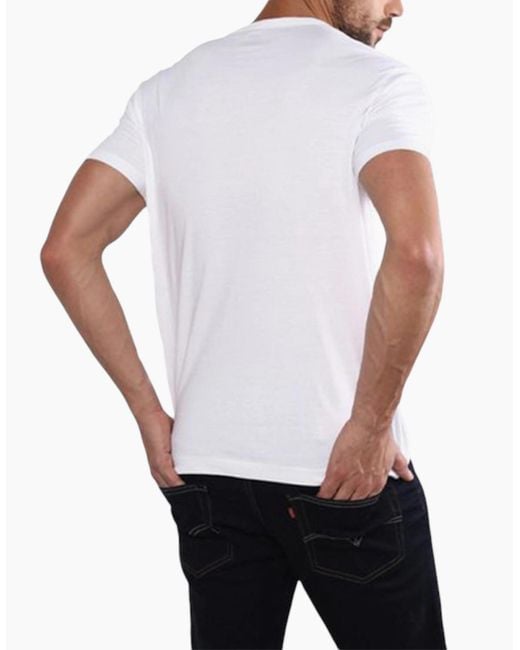 Levi's White Levi's 52655 T Shirt Crew Neck Casual Tee Summer Cotton Tops Levi Top for men