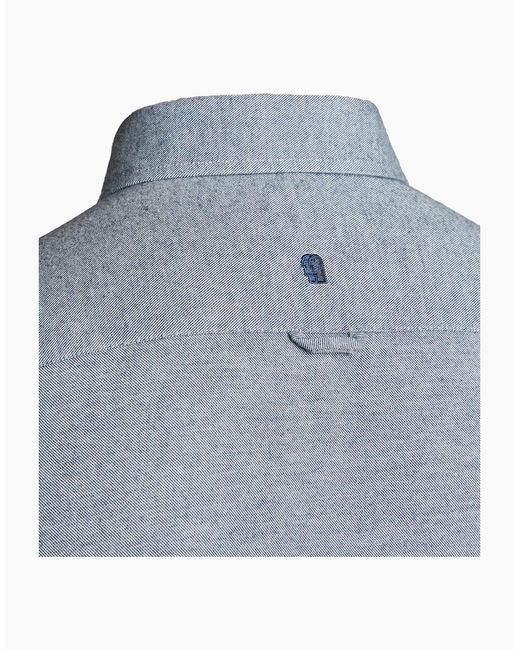 Remus Uomo Blue Tapered Fit Soft Cotton Shirt for men