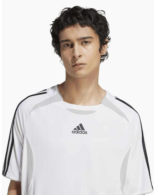 Adidas Originals White Adi Crew Neck Raglan Short Sleeve Jersey T-Shirt for men
