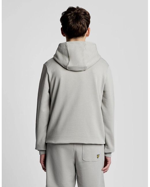 Lyle & Scott Gray Cotton Script Logo Hoodie for men