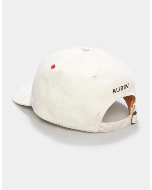 aubi White Arnside Twill Fox Cap for men