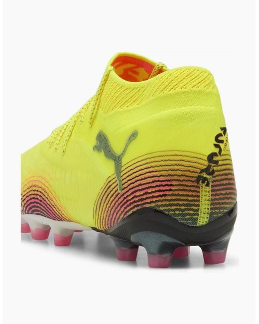 PUMA Yellow Future 8 Ultimate Ag Wns Firm Ground Football Boots