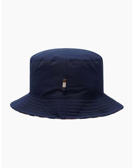 Aquascutum Blue Active Reversible Bucket Hat Hat for men
