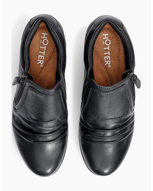 Hotter Black Sutton High Cut Court Shoes