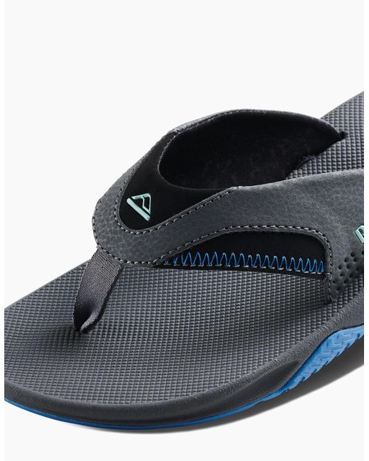 Reef Black Fanning Sandals Gunmetal/Ocean for men