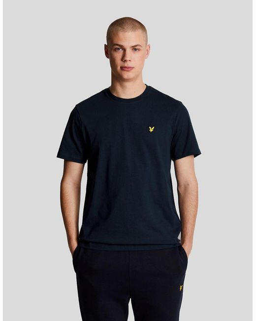 Lyle & Scott Blue Cotton Crew Neck T-Shirt for men