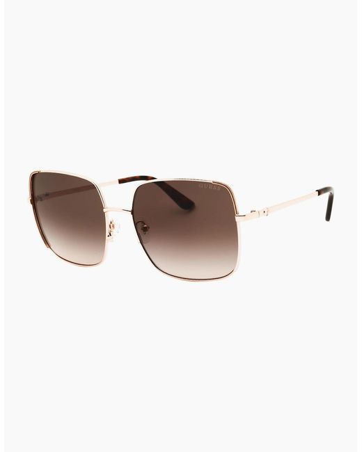 Guess Brown Shiny Rose Gradient Sunglasses