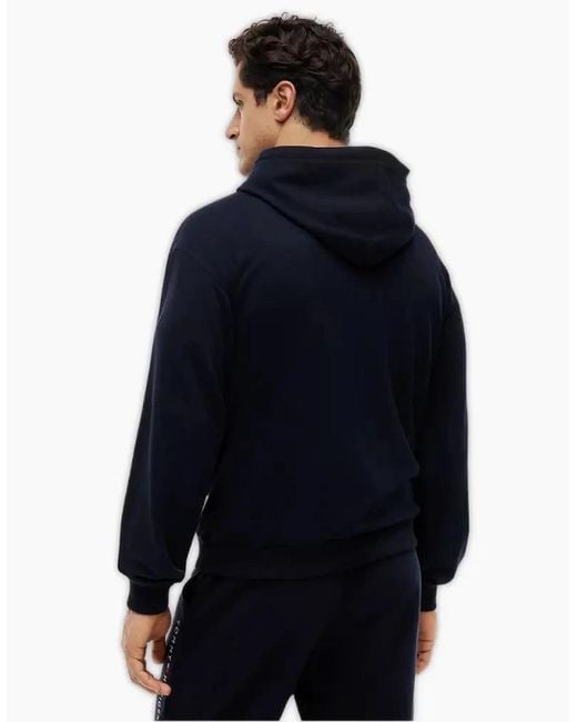 Tommy Hilfiger Blue Th Original Logo Drawstring Lounge Hoody for men