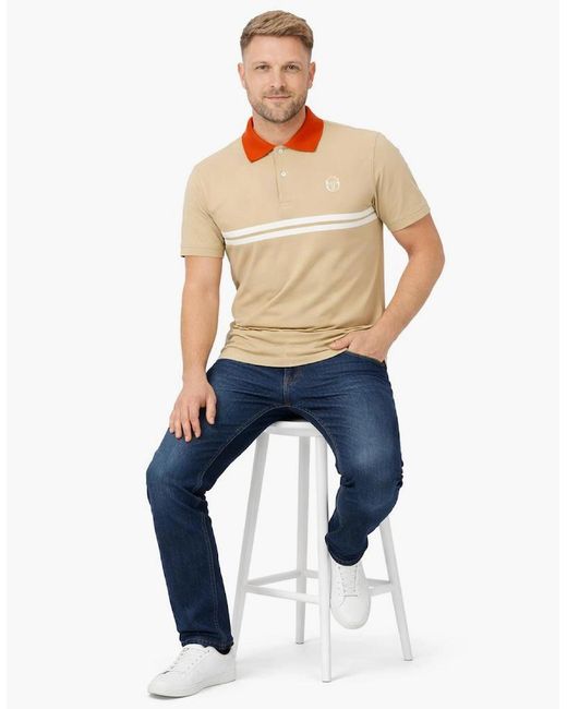 Sergio Tacchini Natural Supermac Polo Shirt Mojave Desert/Rooibos Tea/Gardenia for men