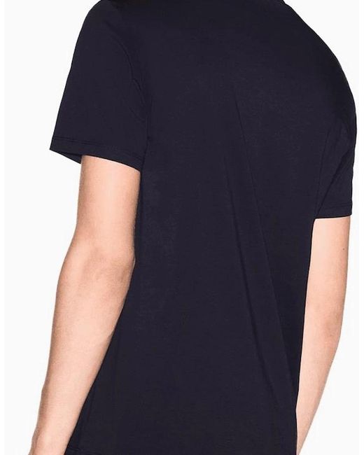 ARMANI EXCHANGE Blue Slim Fit Graphic Logo T-Shirt for men