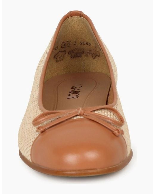 Gabor Natural Dulford Ballet Pumps