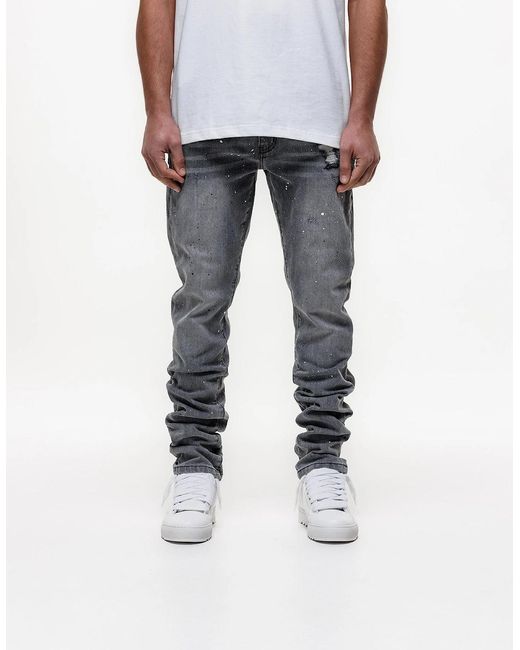 Magrit Gray Acier Slim Jeans for men