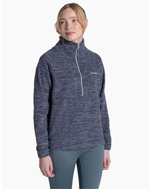 Craghoppers Blue Ladies Esk Ii Half Zip Fleece Top