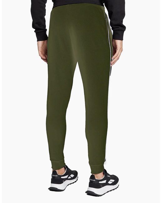 Lyle & Scott Green Lyle & Scott Jogger Fleece Bottom Sweatpants Trouser Contrast Piping for men
