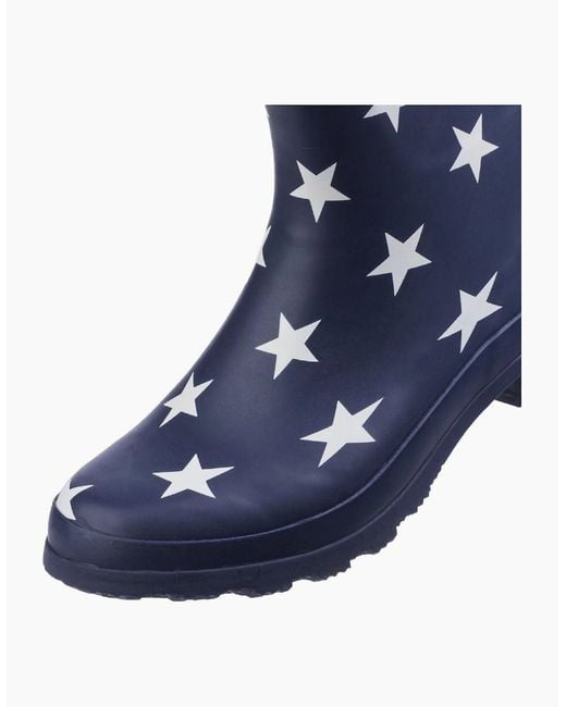 Cotswold Blue Badminton Rubber Star Slim Fit Wellington Boots