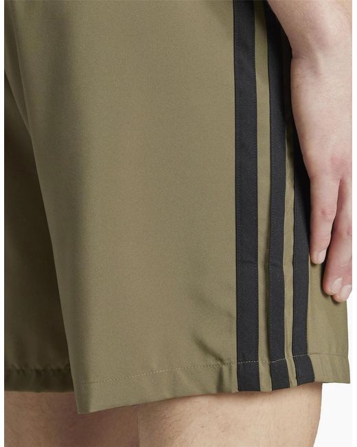 Adidas Green Essentials 3 Stripes Shorts for men