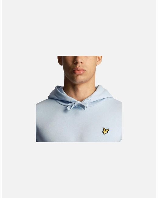 Lyle & Scott Blue Lyle & Scott Hoodies Long Sleeve Winter Pullover Hoody Knitted Plain Jumpers