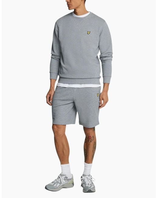 Lyle & Scott Blue Lyle & Scott Shorts Sweat Gym Yoga Summer Beach Bermuda Cotton Terry Fleece Shorts for men