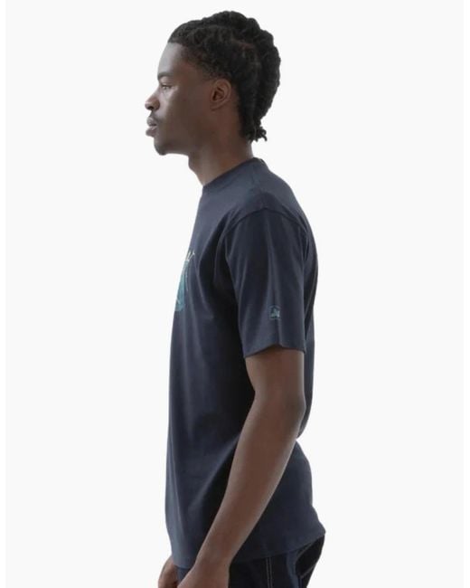 PEACEFUL HOOLIGAN Blue Hackney T-Shirt for men